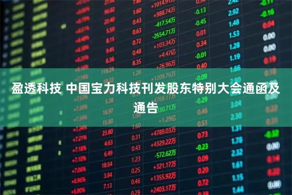 盈透科技 中国宝力科技刊发股东特别大会通函及通告